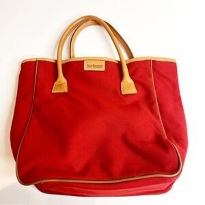 Hartmann | Red Canvas/Leather Trim Day Tote